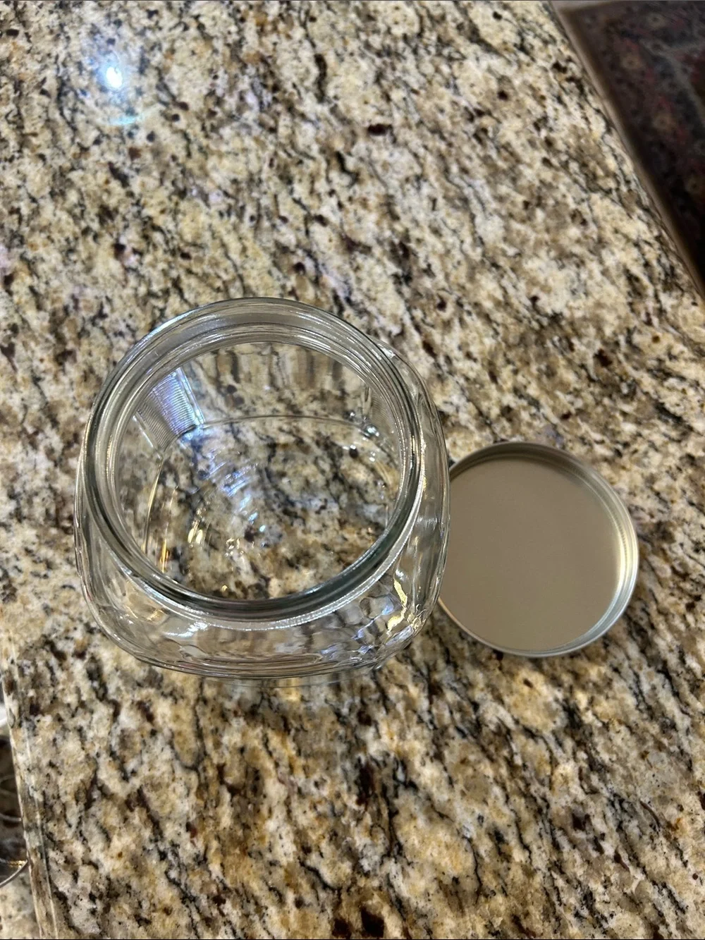 Glass Pantry Storage Jar with Metal Lid - Clear